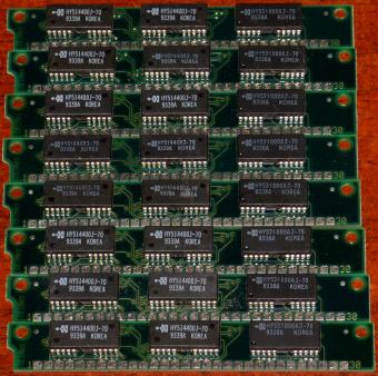 8x SIMM RAM 30pol Hynix HY531000AJ-70 9338A Korea 1993